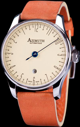 Azimuth Back in time watch with reverse stroke