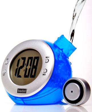 Water Clock Blue Pouring by Bedol