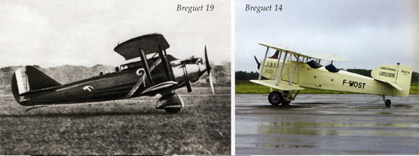 Breguet XIX biplane or Br.19 and Breguet XIV biplane