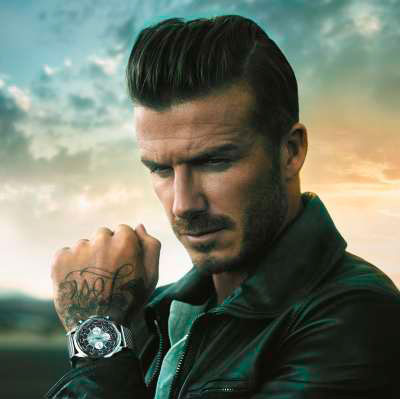 David Beckham with Breitling Transocean Chronograph Unitime watch