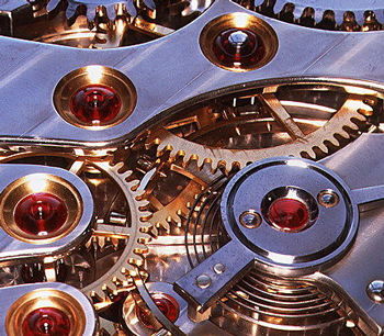 jewels in the watch mechanism