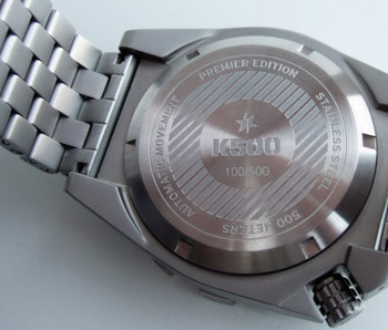 HEXA K500 Premier Edition watch caseback