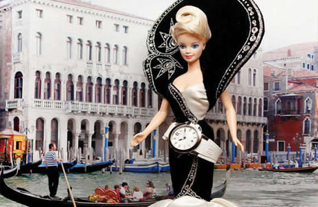 Barbie doll presents Harry Winston Ocean Sport watch