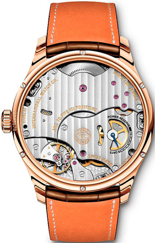 caseback of Portuguese Hand-Wound Eight Days (Ref. IW510204)
