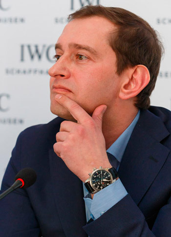 Konstantin Khabensky with IWC Pilot's Watch Chronograph