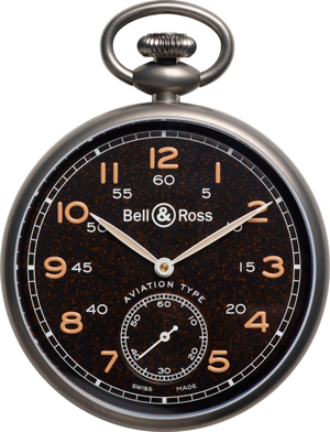 Pocket watch Bell & Ross PW1 Heritage Brown Dial