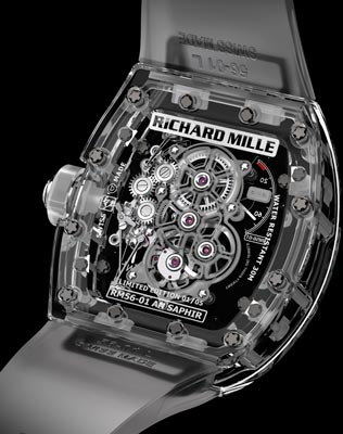 Tourbillon RM 56-01 Sapphire Crystall watch caseback