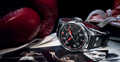 The Big Pilot Watch Edition Muhammad Ali, limited to 250 pieces, bears the official logo of Ali’s 70th birthday on its back
