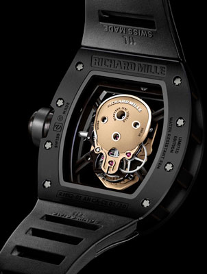 Richard Mille Nano-Ceramic RM 52-01 Skull Tourbillon watch caseback