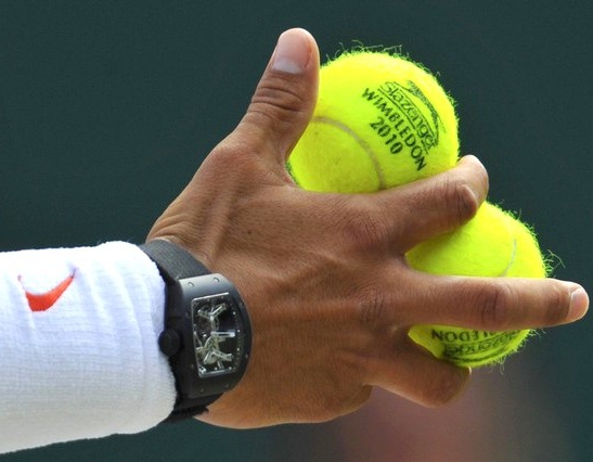 Richard Mille watch on the Rafael Nadal's wrist
