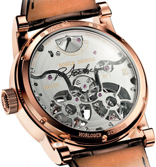 Roger Dubuis Hommage Double Flying Tourbillon watch caseback