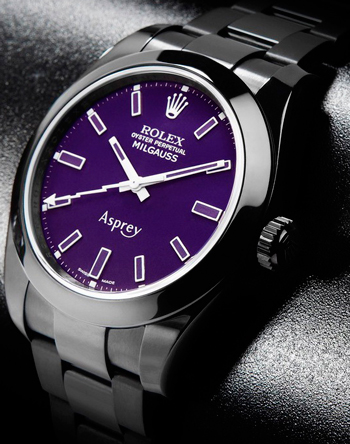 Rolex Milgauss watch by Asprey and Bamford Watch Department