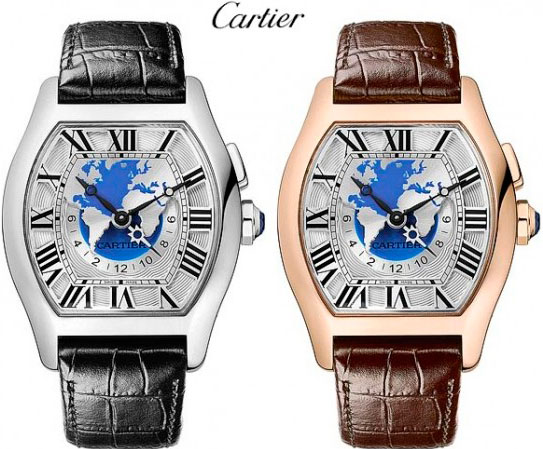 Tortue Multi Time Zone watches by Cartier