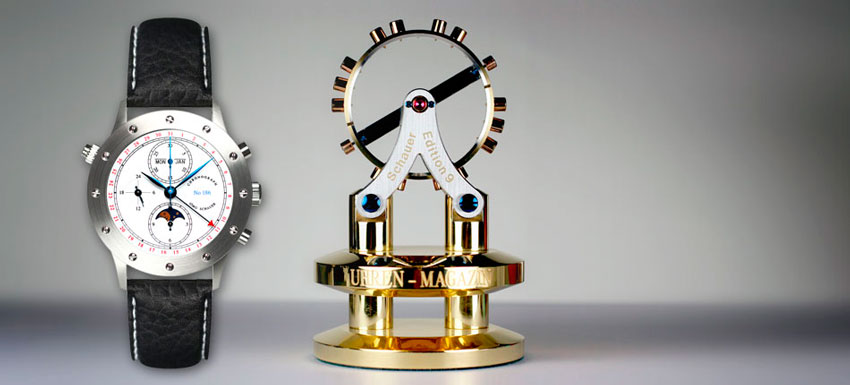 Schauer Chronograph Edition 09 watch got Goldene Unruh 2002 award