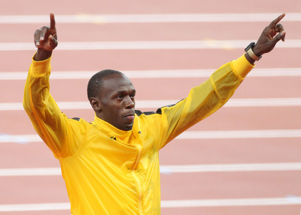 Usain Bolt with Hublot King Power “Usain Bolt” edition watch