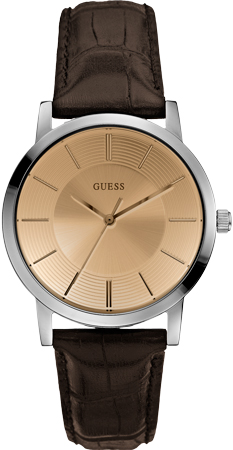 Guess (Ref. W0191G2) watch with champagne-colored dial