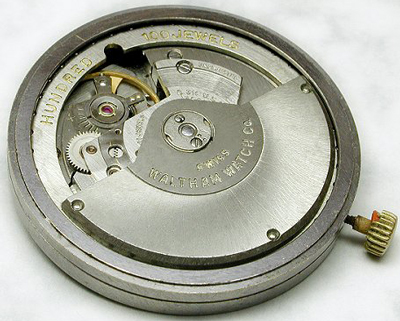 mechanism of Waltham watch (on the allegedly 100 jewels)