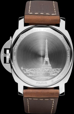 Panerai Luminor Marina Boutique Edition Paris PAM 414 watch backside