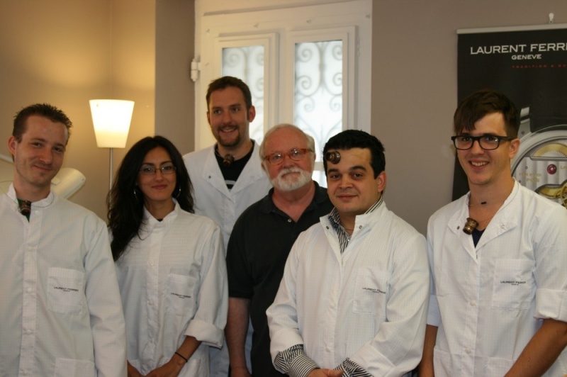 Laurent Ferrier with his team