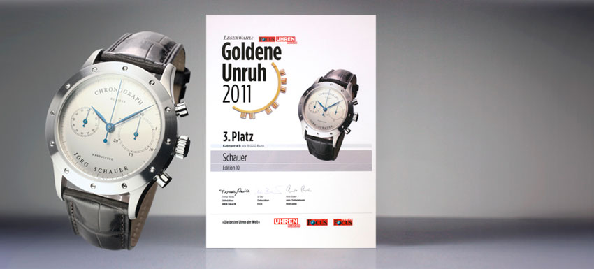 Schauer Chronograph Edition 10 watch got Goldene Unruh 2011 award