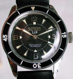 two logo on the watch dial – Blancpain and Lip