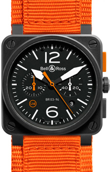 BR 03-4 Carbon Orange Limited Edition watch by Bell & Ross