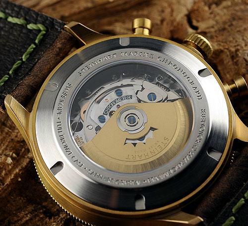 Marine Chronograph Chronometer Bronze watch caseback