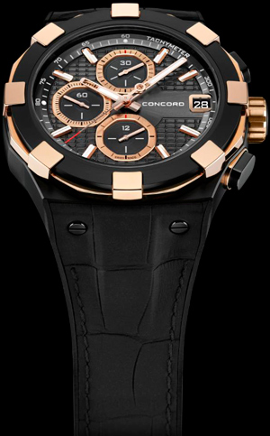 C1 Black and Gold watch by Concord