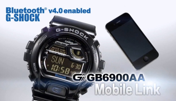 Casio G-Shock GB6900AA watch, which is able to interact with the iPhone 4S / 5 via Bluetooth 4.0