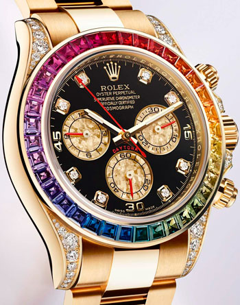 The colors of the rainbow - Daytona Rainbow Watch by Rolex
