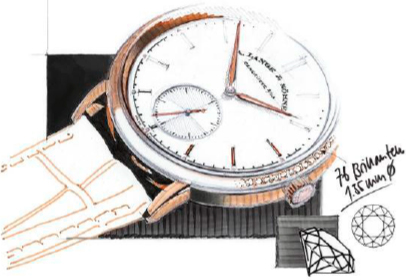 AXONIA AUTOMATIC watch sketch