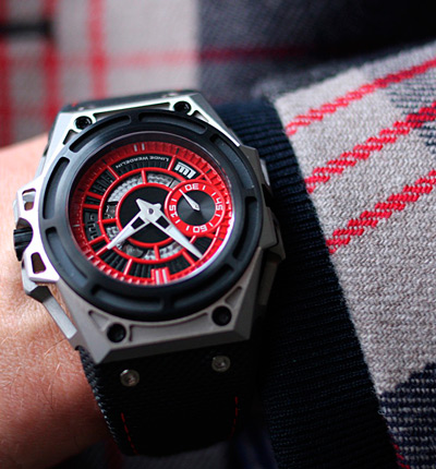 SpidoLite II Titanium Red watch