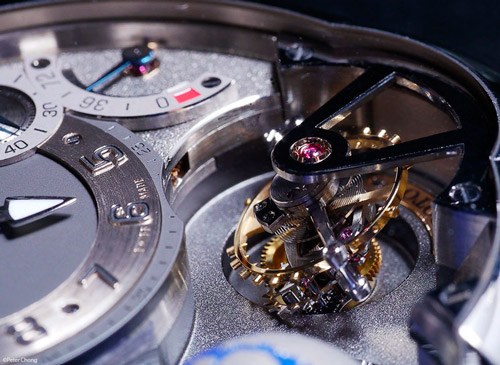 Inclined at 25° 24-second tourbillon of Greubel Forsey GMT watch