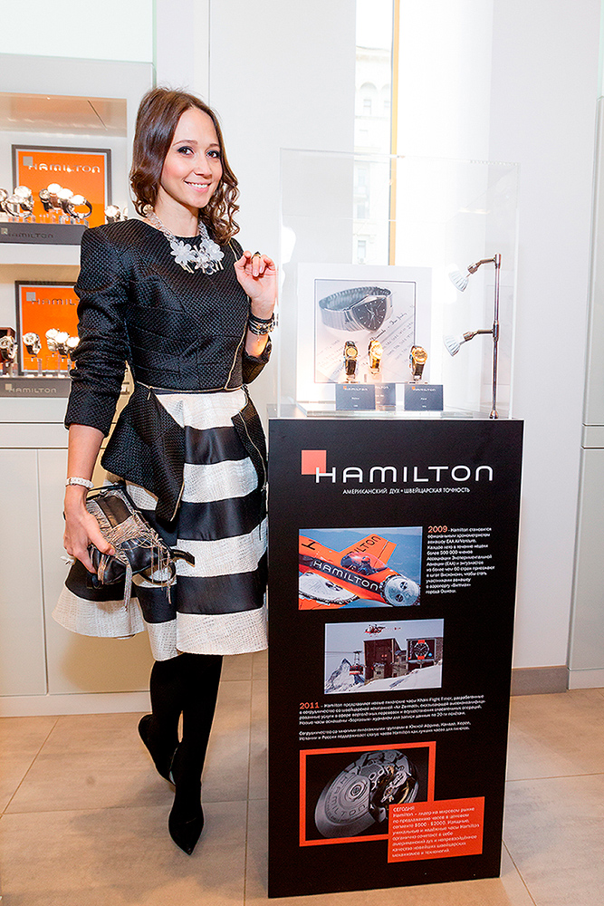 Photo from the opening of the Hamilton vintage watches exhibition