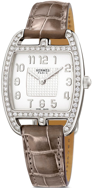 Cape Cod Tonneau GM Silver watch by Hermès