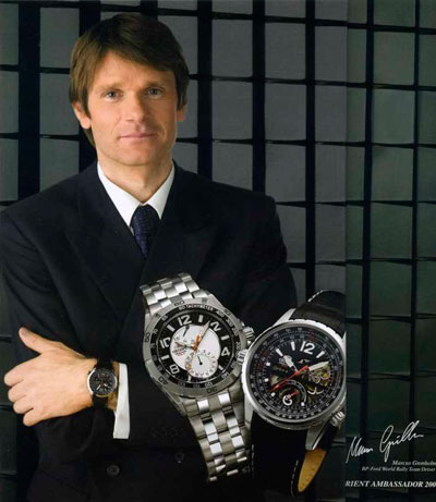 Marcus Gronholm with Orient watch