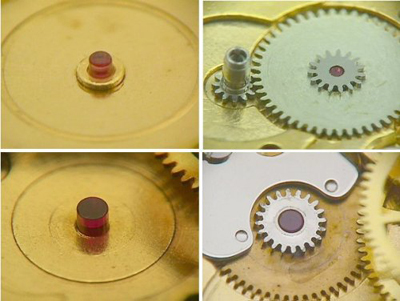 jewels in the watch mechanism