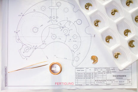 Nomos watch movement scheme