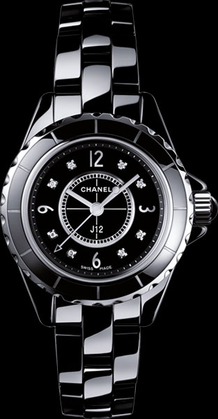 H2569 Chanel J12 Black Classic 29mm Diamond Set Bracelet Watch