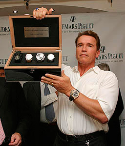 Time for Terminator Arnold Schwarzenegger and his watches