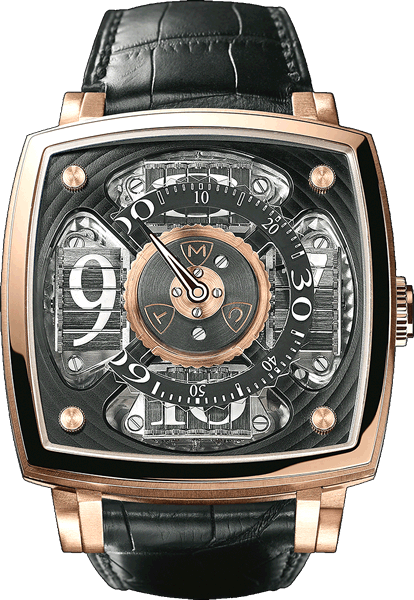 Sequential One pink gold white numerals (Ref. SQ 45 S1 PG S)
