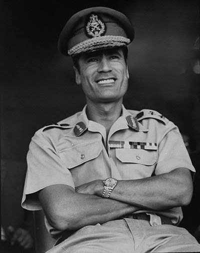 Muammar Gaddafi with Rolex watch
