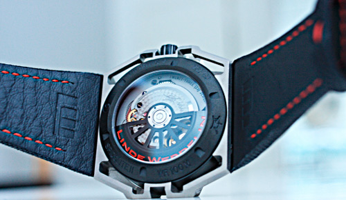 SpidoLite II Titanium Red watch caseback