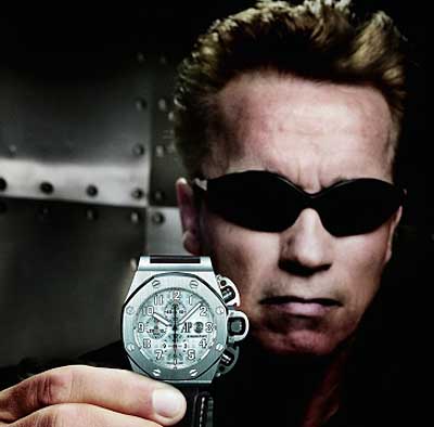 Time for Terminator Arnold Schwarzenegger and his watches