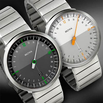 One-hand UNO 24 NEO watches by Botta-Design