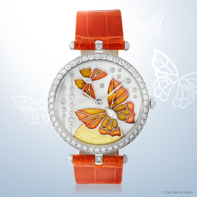 Van Cleef & Arpels Lady Arpels Papillon Orange Solaire watch
