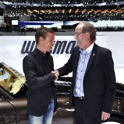 Friedhelm Wiesman, co-founder of the company Wiesmann, and Arnaud Faivre, head of Manufacture Royale