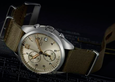 Khaki Pilot Pioneer watch by Hamilton