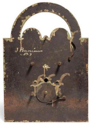 Caseback of the 1790s clock
