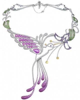 necklace with hummingbird